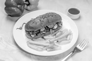 Stuffed Mushroom With Cheese Sandwich