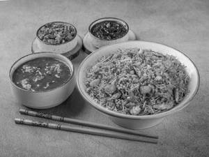 Chicken Chilli Garlic Rice Or Noodles (combo)