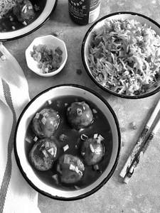 Veg Manchurian Gravy With Veg Fried Rice
