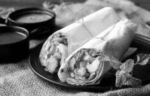 Malai Chicken Tikka Roll