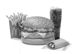 Corn & Cheese Burger + Coke + Fries (M) + Veg Pizza McPuff