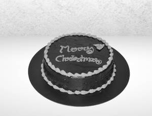 Merry Christmas Dark Chocolate Cake