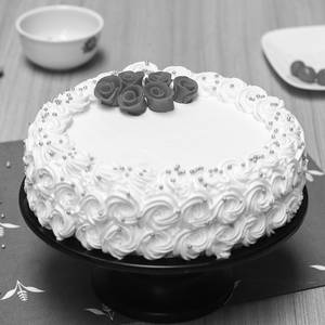 White Forest Cake With Rose