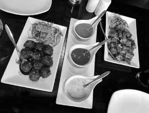 Paneer Chilly + Veg Manchurian