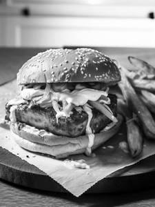 Paneer Burger With Fries