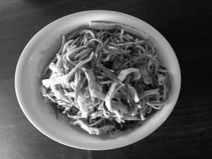 Egg Burnt Garlic Chinese Noodles