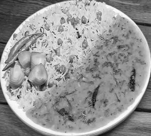 Veg pulao+dal+curd