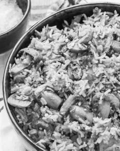 Cheese Mushroom Fried Rice