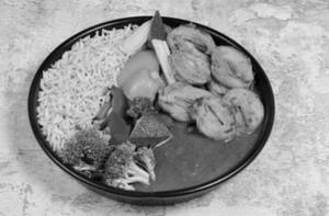 Grilled Soya With Brown Rice Healthy Meal