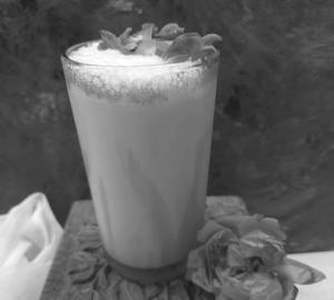Rose milk milkshake