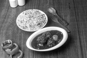 Veg Manchurian [3pcs] + Veg Fried Rice