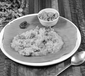 Sambar Rice with Poriyal