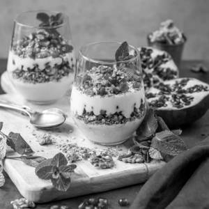 Almond Raisin Granola Parfait