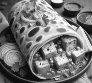Double Chilli Garlic Paneer Schezwan Roll
