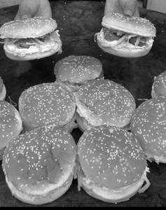 Noodle Manchurian Loaded Burger