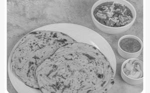 Kadhai Paneer & 2 Nos. Laccha Paratha Refreshing Butter Milk. ( Chaas )