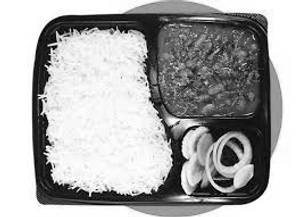 Rajma Chawal [Veg] : Rice + Rajma Masala + Salad + Chutney + Water