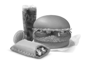McAloo Tikki Burger + Veg Pizza McPuff + Coke