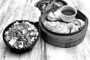 Nonveg Momo + Chicken Rice