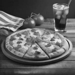 Chicken Cheese Pizza + Pepsi