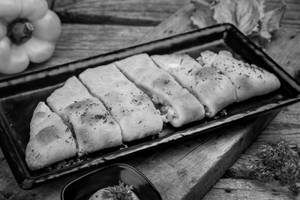 Veg Stuffed Garlic Bread