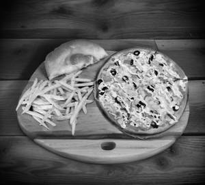 Corn Pizza[8"] With French Fries