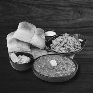 1 Geeta Pav Bhaji + 2 Extra Pav + 1 Half. Pulav