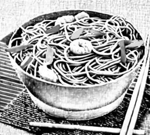 Prawns hakka noodles
