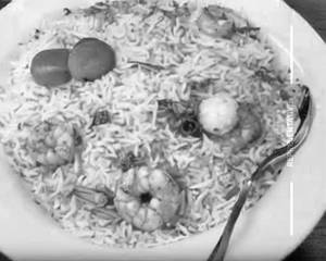 Prawns biryani
