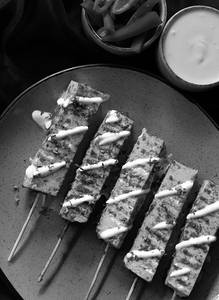 Cottage Cheese(paneer) Harissa Skewers Portion