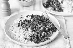 Mutton Keema Kaleji + Pulao