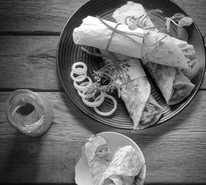 Chicken Sheek Paratha roll