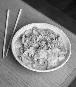 Asian Greens & Mushrooms In Butter Pepper Garlic Sauce