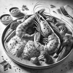 Prawn In Creamy Mustard Sauce
