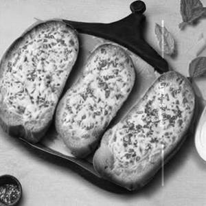 Orange Cheese Mint Garlic Bread