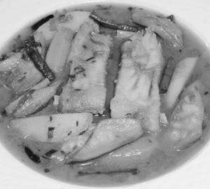 Sabji Dia Macher Jhol   (Vegetable With 1 Pieces Of Katla Fish .. Non Spicy