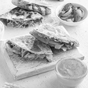 The bhoot paneer & cheese quesadillas