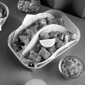 Cajun chicken tacos (soft tortillas)