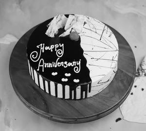 Eggless Choco Vanilla Cake