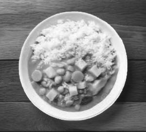 Rice Dal + Mix Fry
