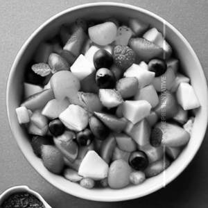 Milk fruit salad