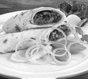 2 Veg Galouti Kabab Wrapped In Mughlai Paratha