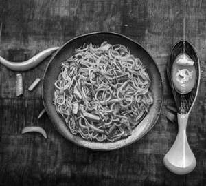 Schezwan Babycorn Noodles (Spicy)
