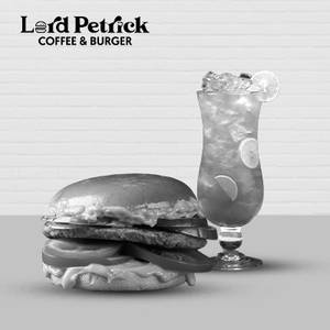 American Special Burger + Lemon Ice Tea (regular)