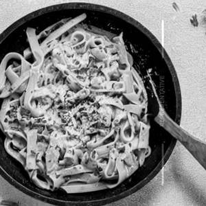 Fettuccine Con panan E Funghi