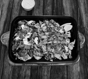 Chicken Open Salad Shawarma