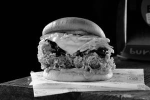 Korean BBQ Fried Chicken Burger