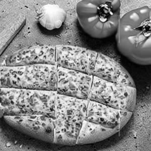 Tomato Onion Capsicum Garlic Bread