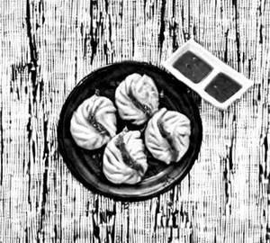 Veg  Kurkure Gravy Momos