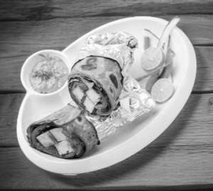 Double egg double Chicken Tikka Malai Roll 